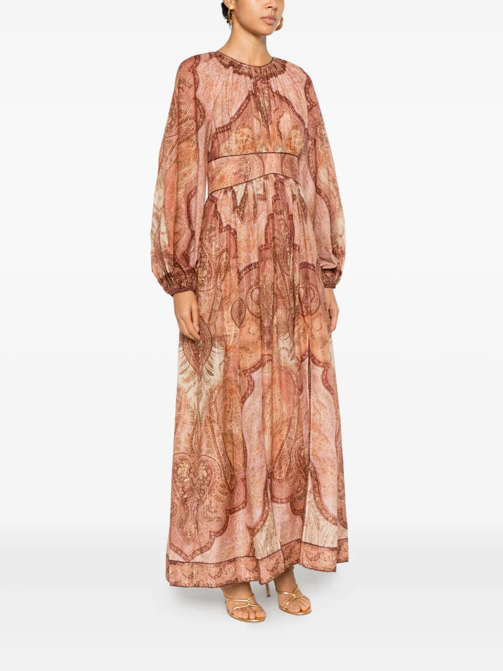 ZIMMERMANN Wanderlust midi-jurk Rood