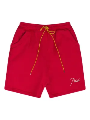 RHUDE Collegiate Logo Shorts | Red | FARFETCH GE