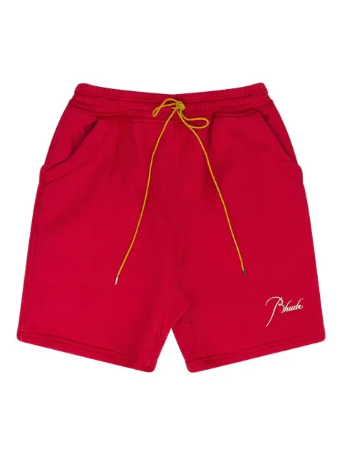 RHUDE bermudas con cordones en la pretina