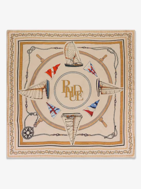 RHUDE foulard à imprimé géométrique
