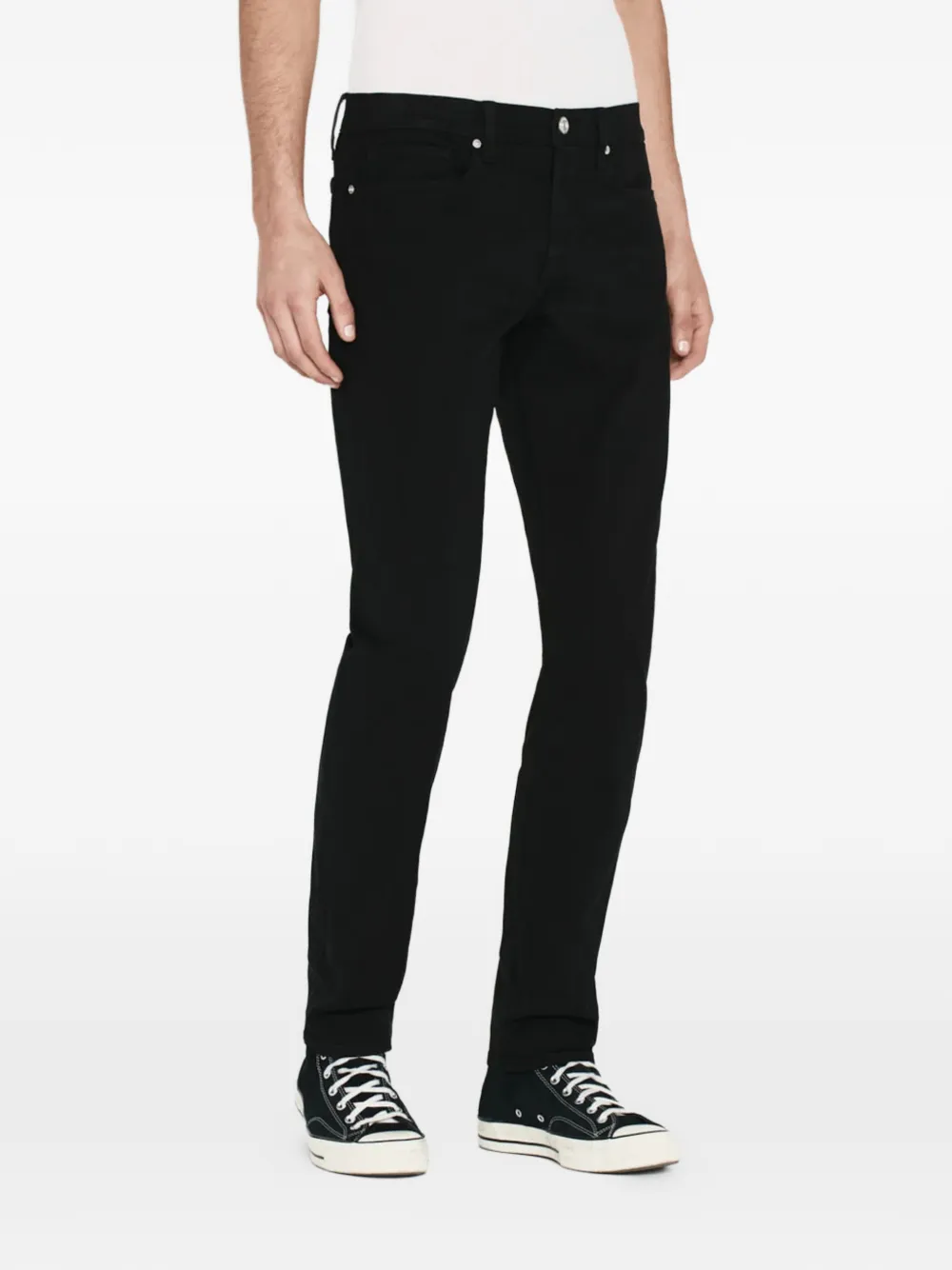 FRAME Slim-fit jeans Zwart