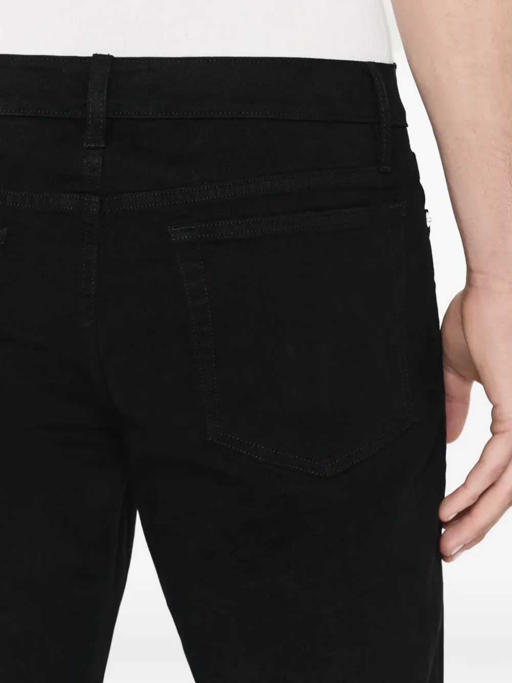 FRAME Slim-fit jeans Zwart