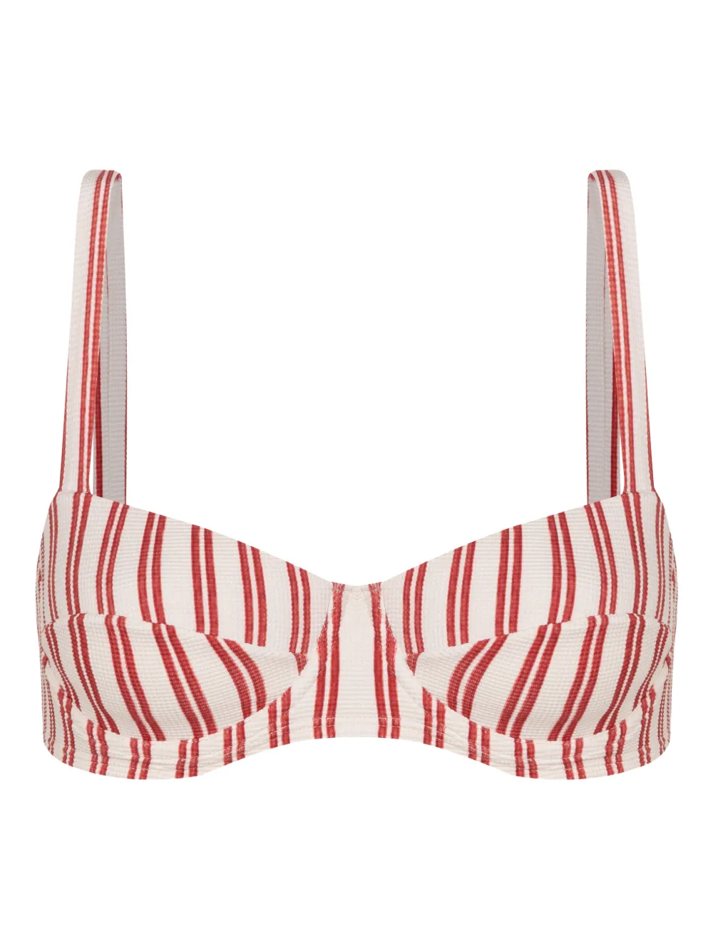 Lenny Niemeyer Top bikini a righe - Bianco