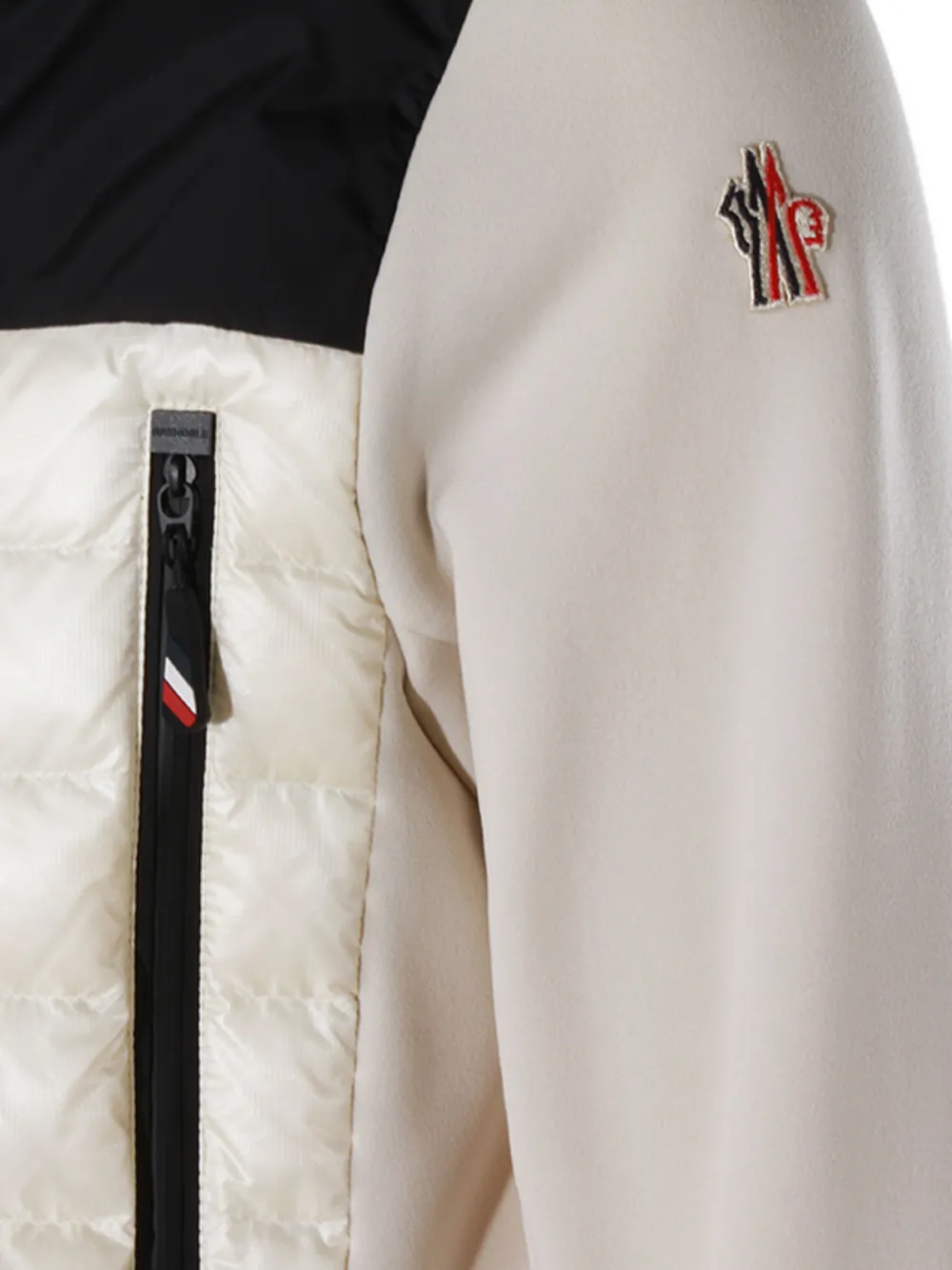 Moncler Grenoble Polartec gewatteerd jack met rits Beige