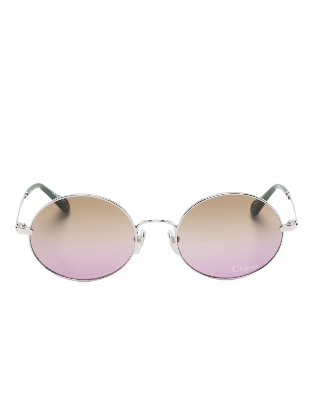 Chloé Eyewear oval-frame sunglasses | Silver | Image 1