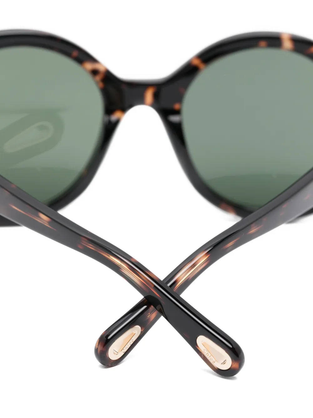  Chloé Eyewear Oval-frame Sunglasses - Brown 