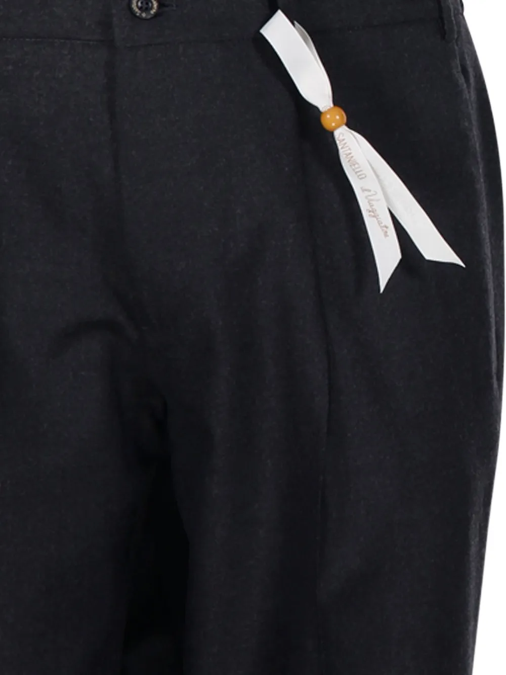 Santaniello pleated-front tailored trousers - Zwart