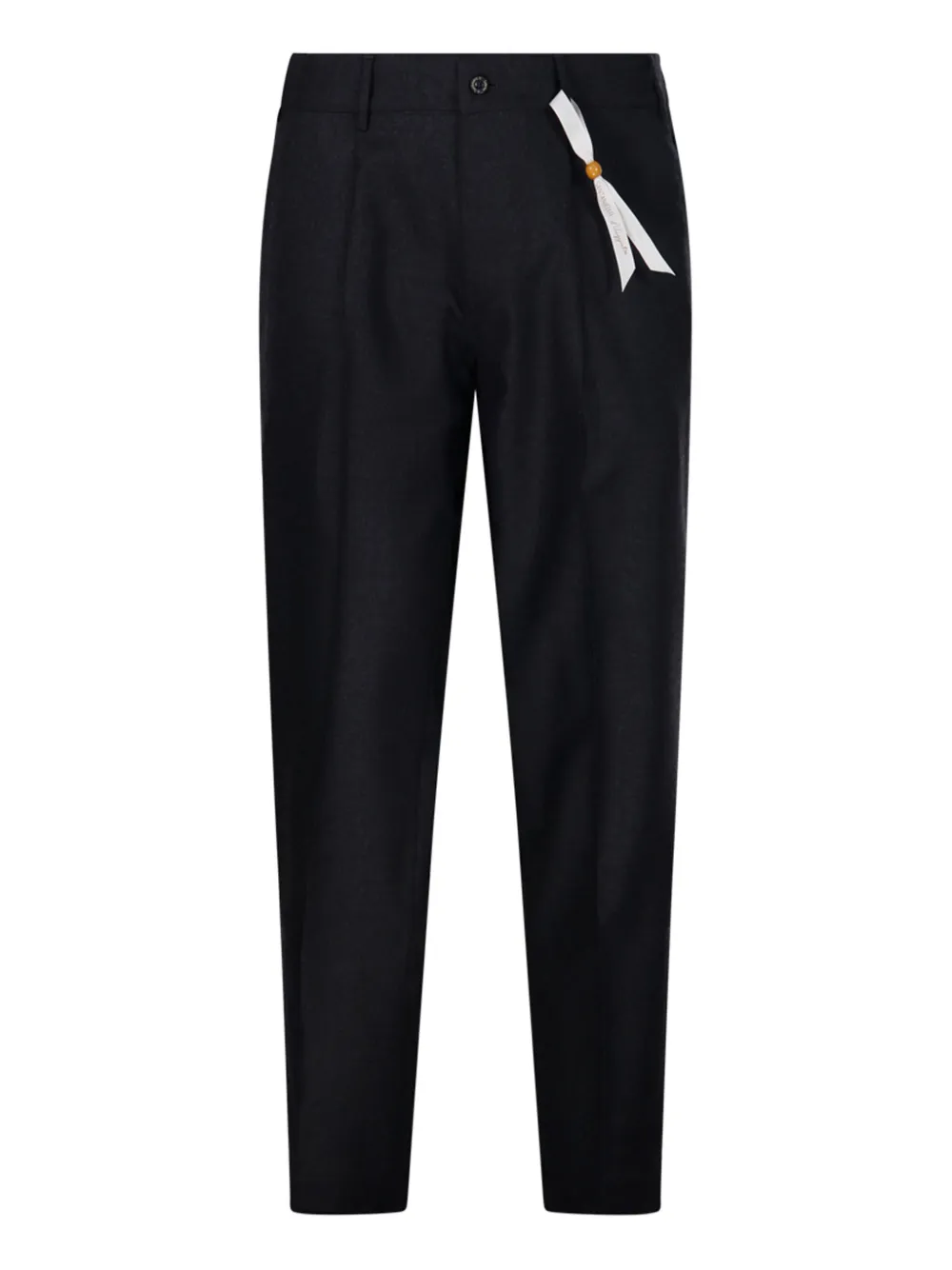 Santaniello pleated-front tailored trousers | Black | Image 1