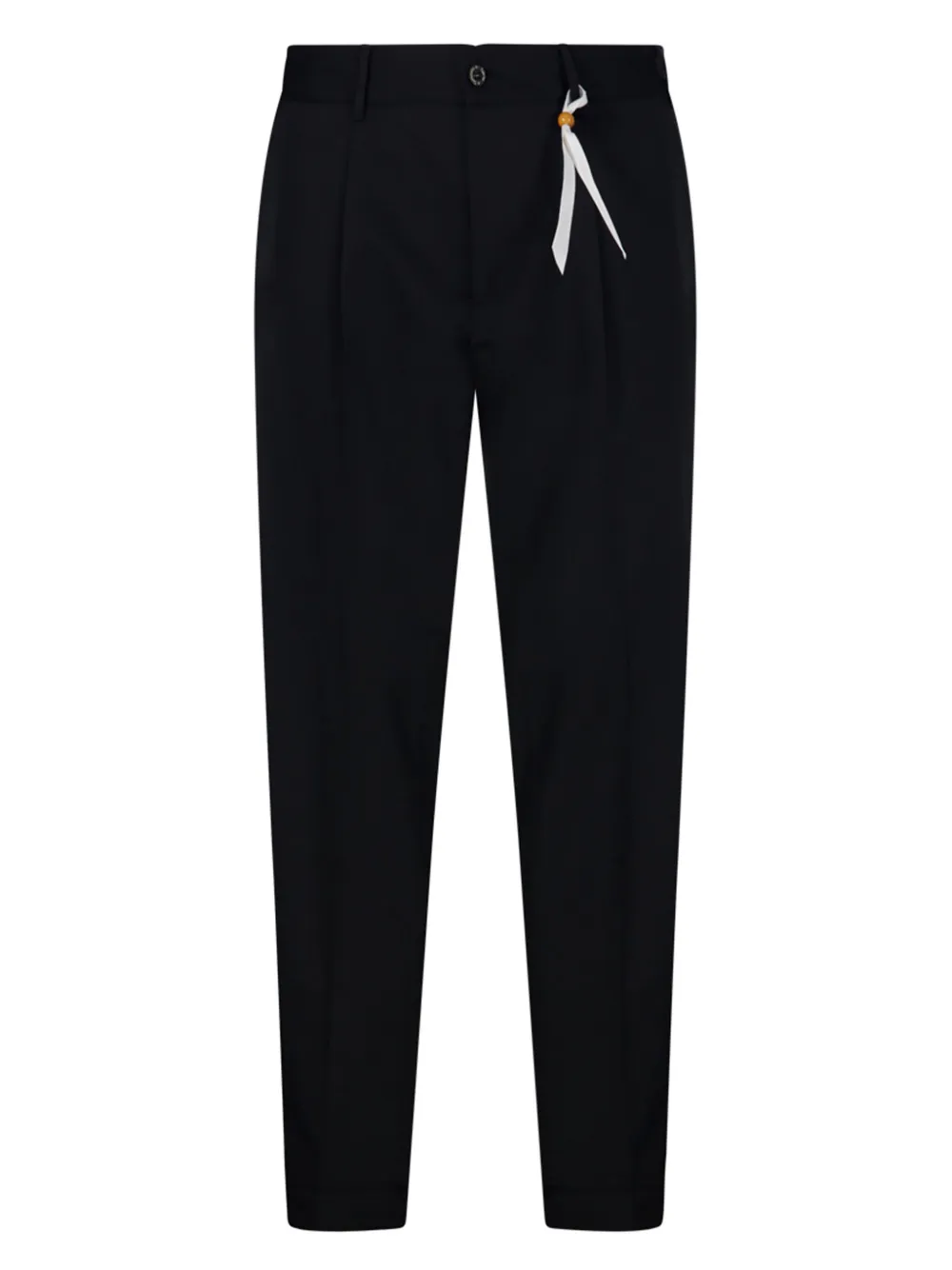 Santaniello pleated-front tailored trousers | Black | Image 1