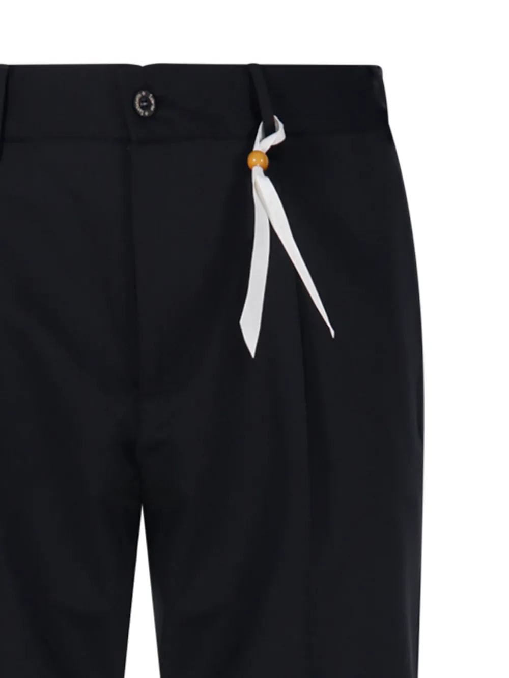 Santaniello Pantalon met geplooide voorkant Zwart