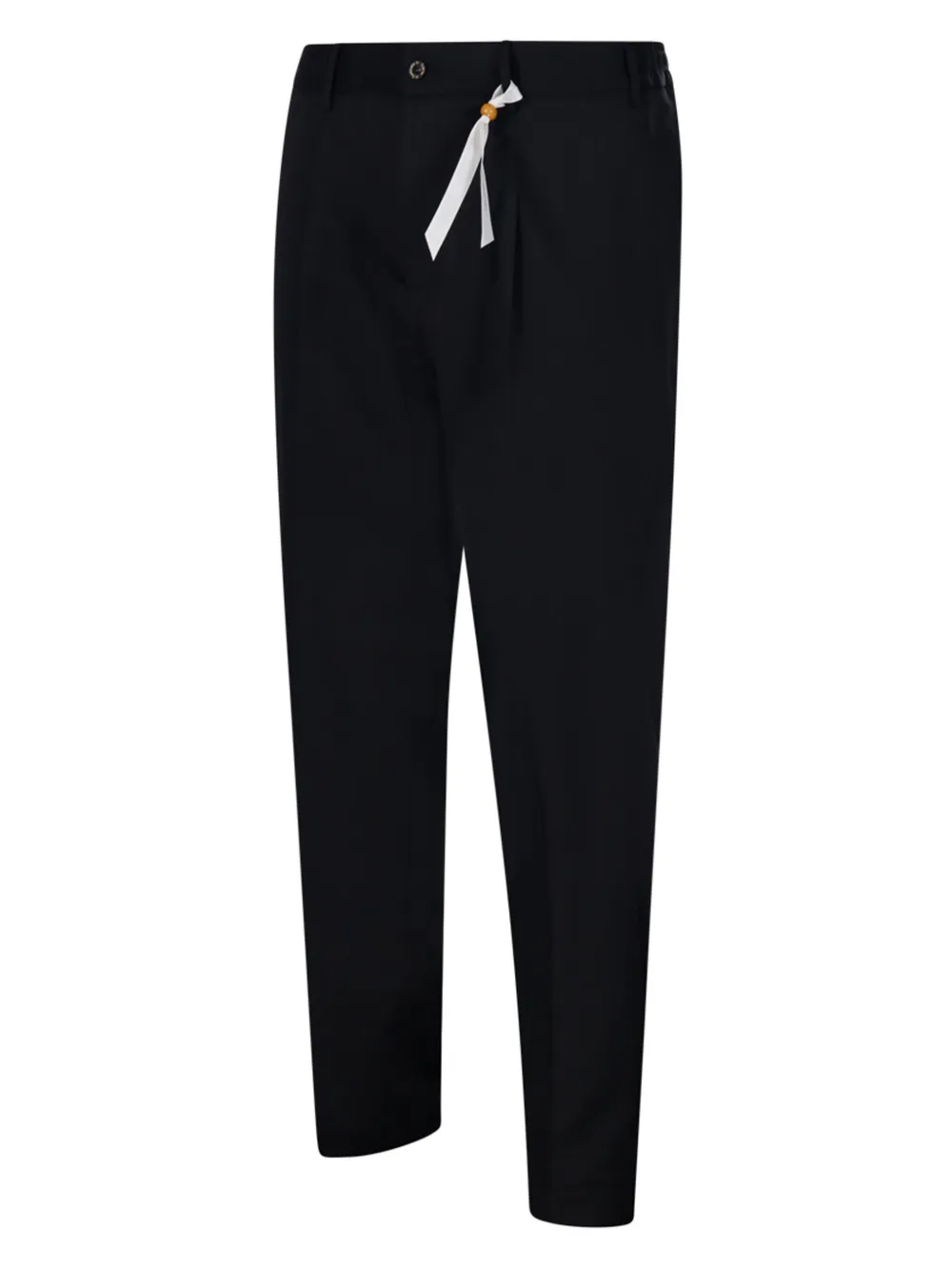Santaniello Pantalon met geplooide voorkant Zwart