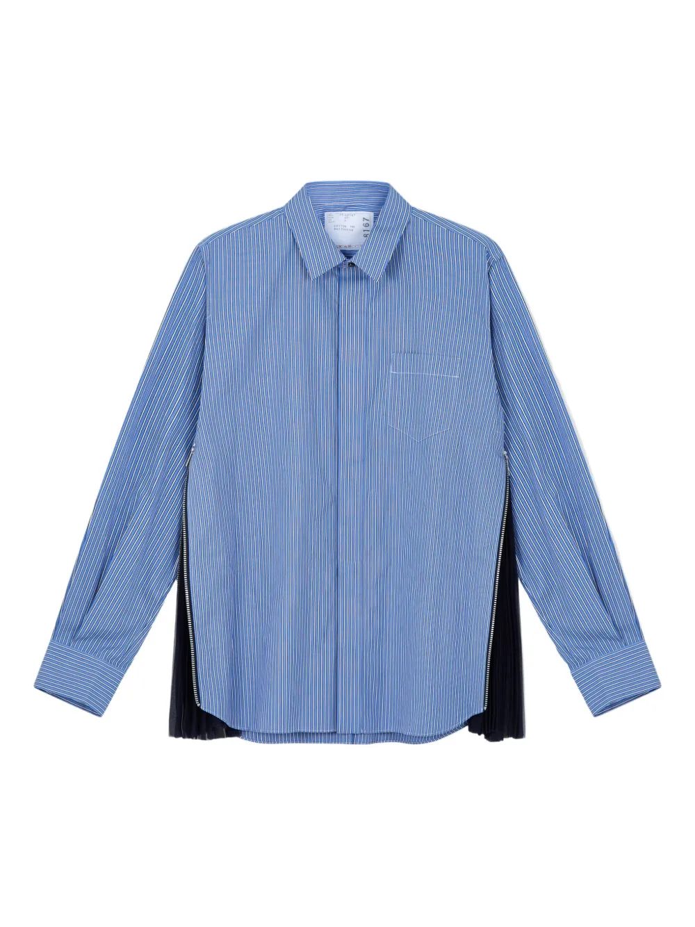 sacai striped poplin shirt - ブルー sacai striped poplin shirt - ブルー