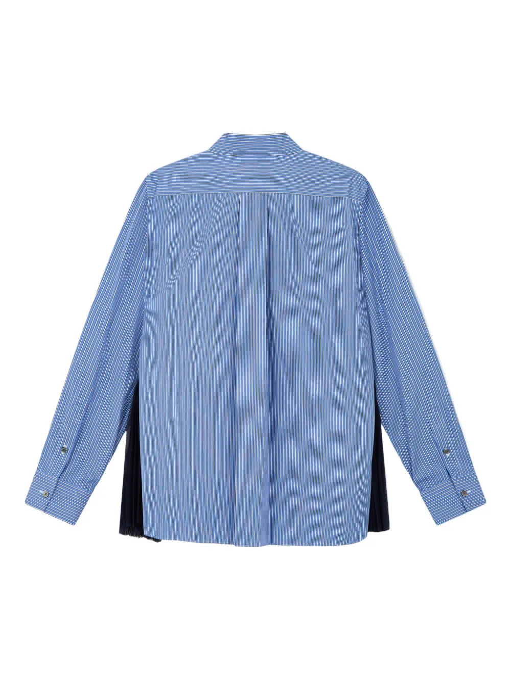 Sacai striped poplin shirt - Blauw