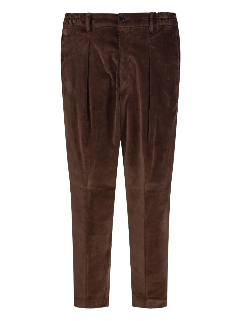 Entre Amis pleated-front corduroy trousers | Brown | Image 1