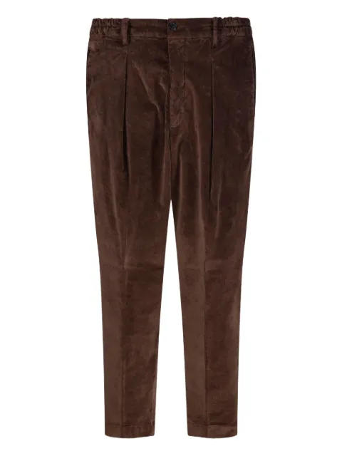 Entre Amis pleated-front corduroy trousers