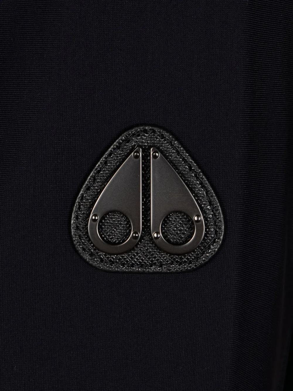 Moose Knuckles Logo-patch Jacket In Black