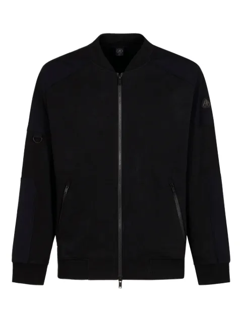 Moose Knuckles Dalon logo-patch bomber jacket