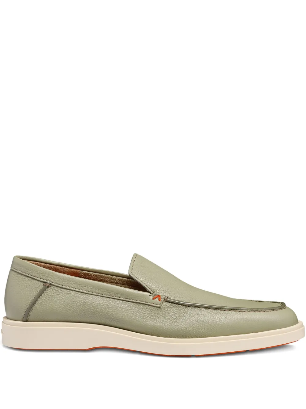 Santoni tumbled leather Loafers Groen