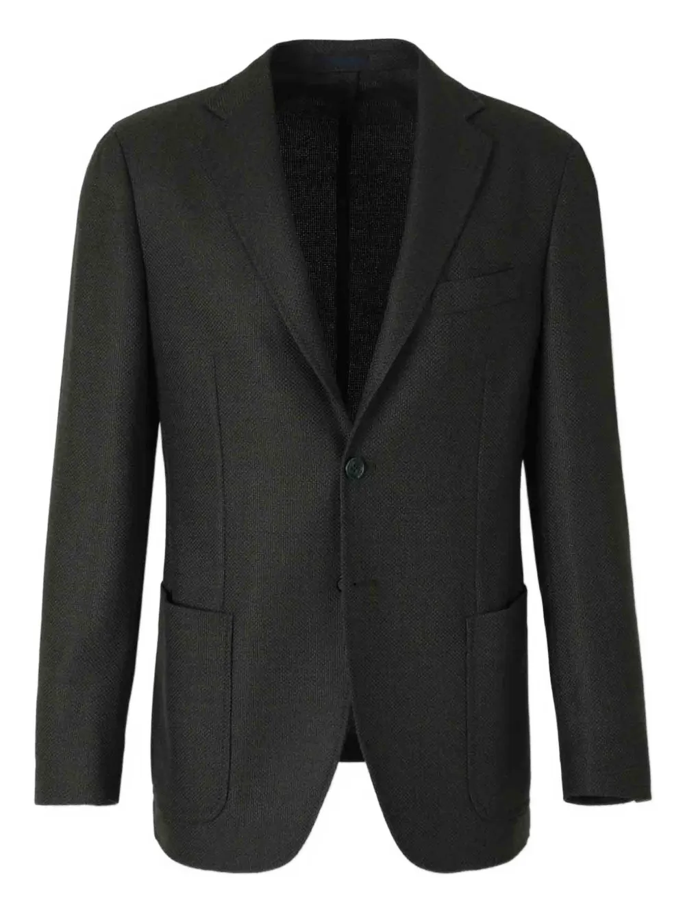 Scabal® Lapel Button Straight Cut Blazer In Gray