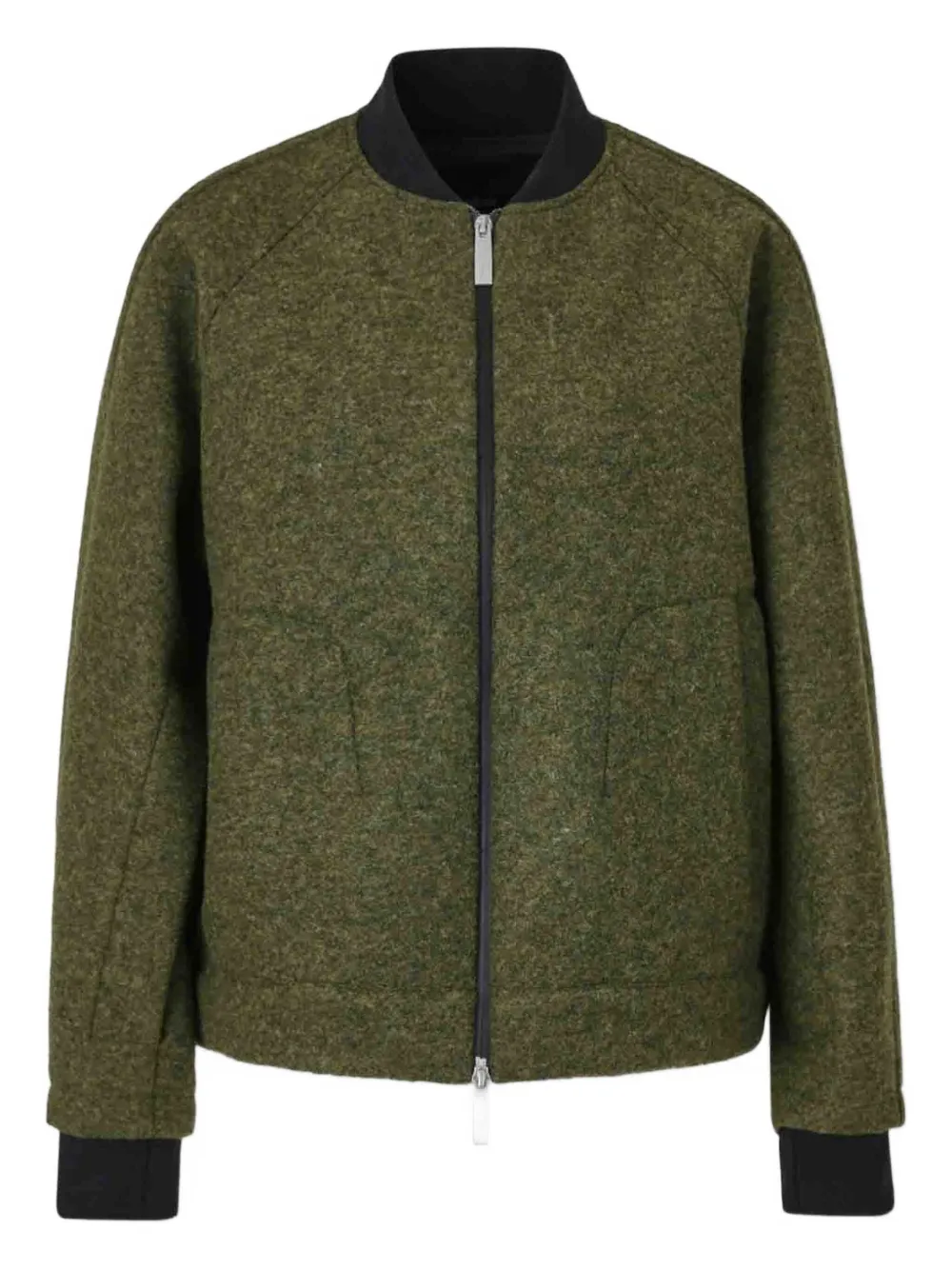 Laminar Zip-up Bomber Jacket In Gray