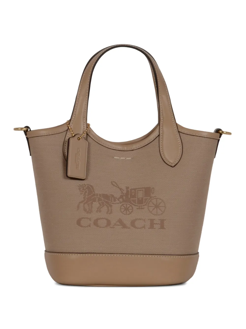 Coach Logo-detail Tote Bag In Neutral