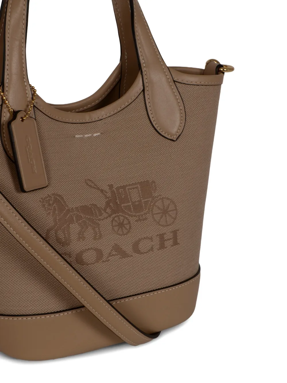 Coach Logo-detail Tote Bag In Neutral
