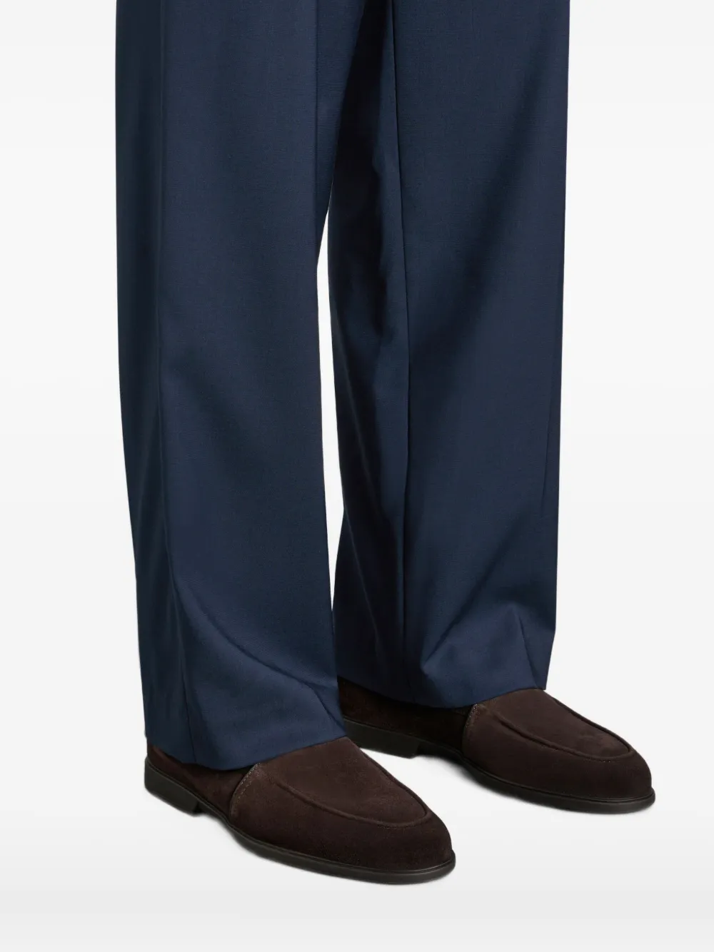 Santoni suede panelled loafers Bruin