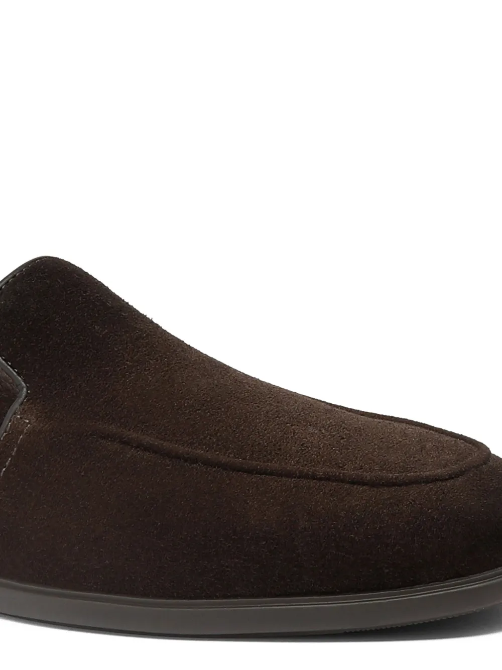 Santoni suede panelled loafers Bruin