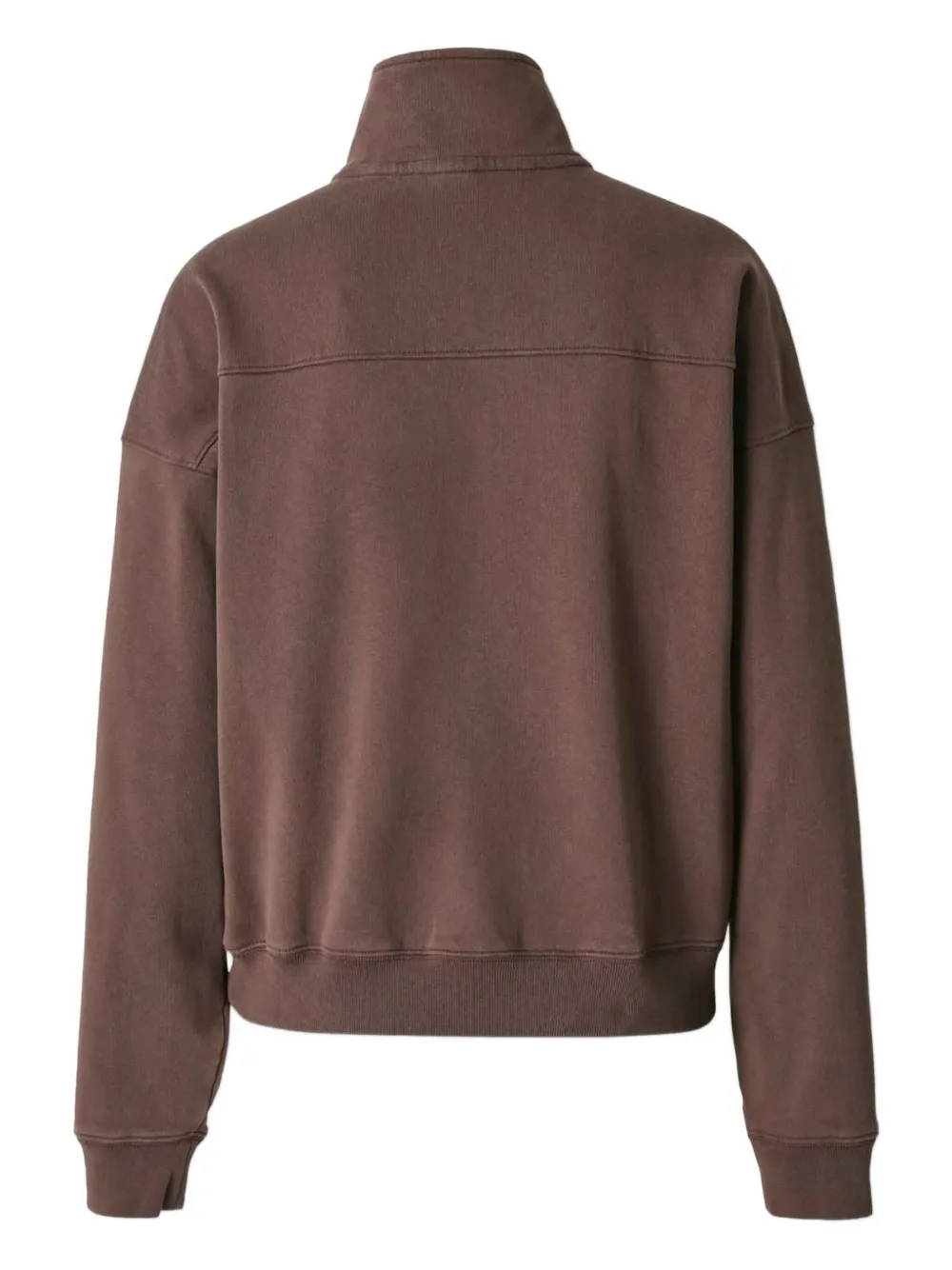 Sporty And Rich Logo-embroidered Sweatshirt In Brown