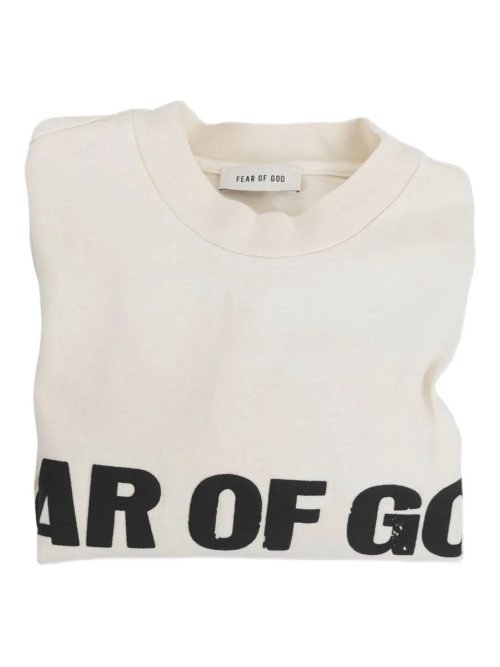 Fear Of God Geribbeld T-shirt van biologisch katoen Beige