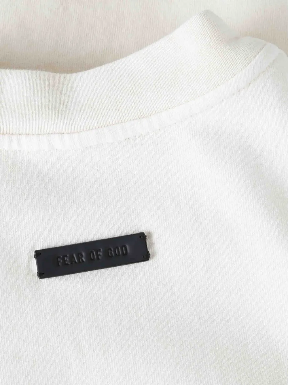 Fear Of God Geribbeld T-shirt van biologisch katoen Beige