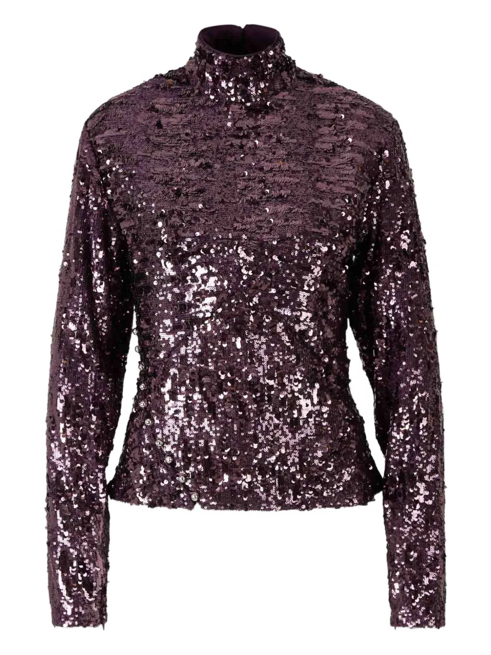 Rabanne sequin-detail long-sleeve top | Purple | Image 1
