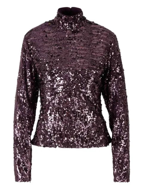 Rabanne sequin-detail long-sleeve top