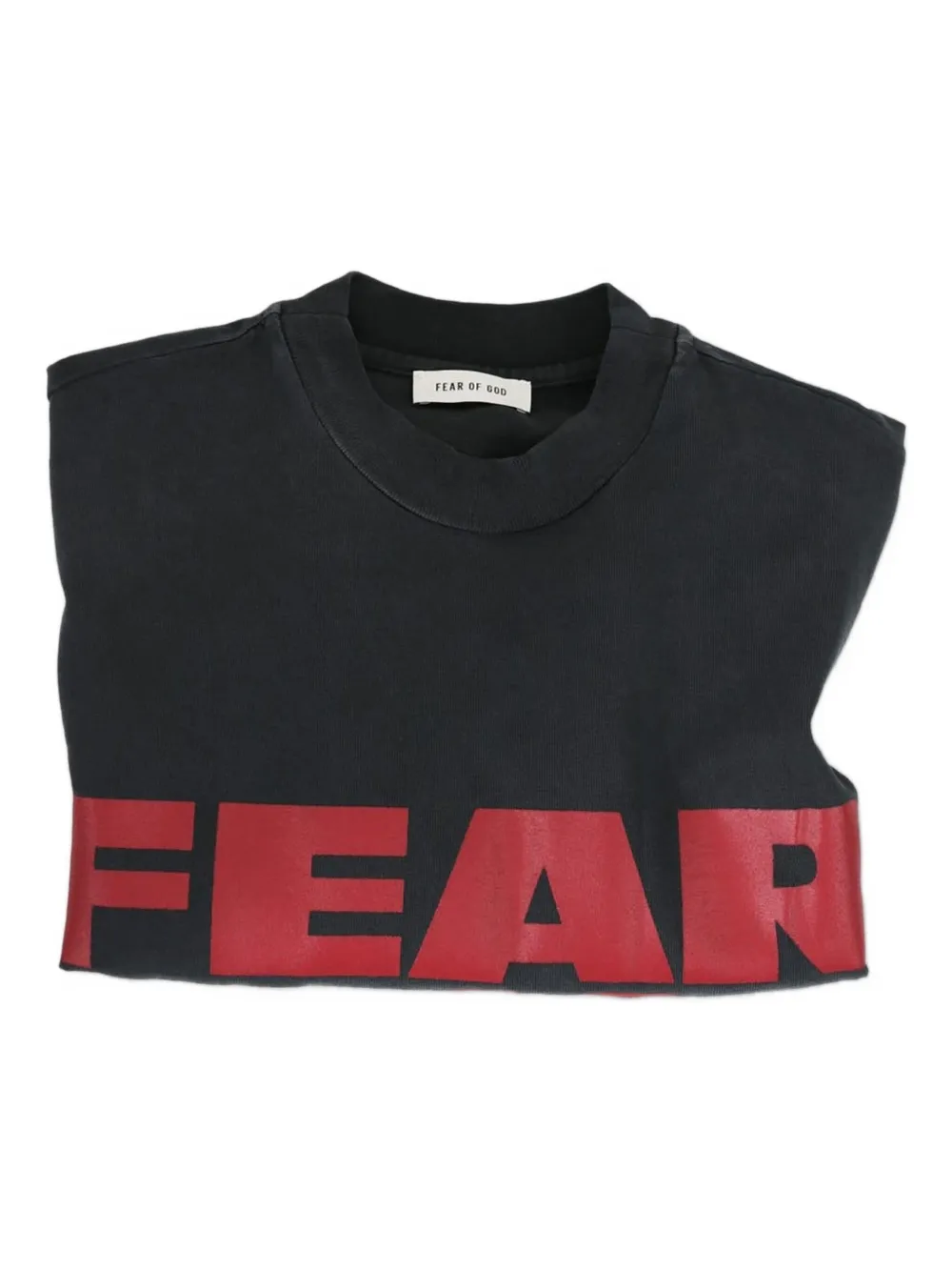 Fear Of God Geribbeld luxe T-shirt Grijs