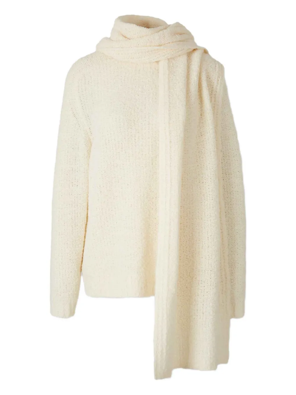 STAUD scarf-detail sweater - Toni neutri