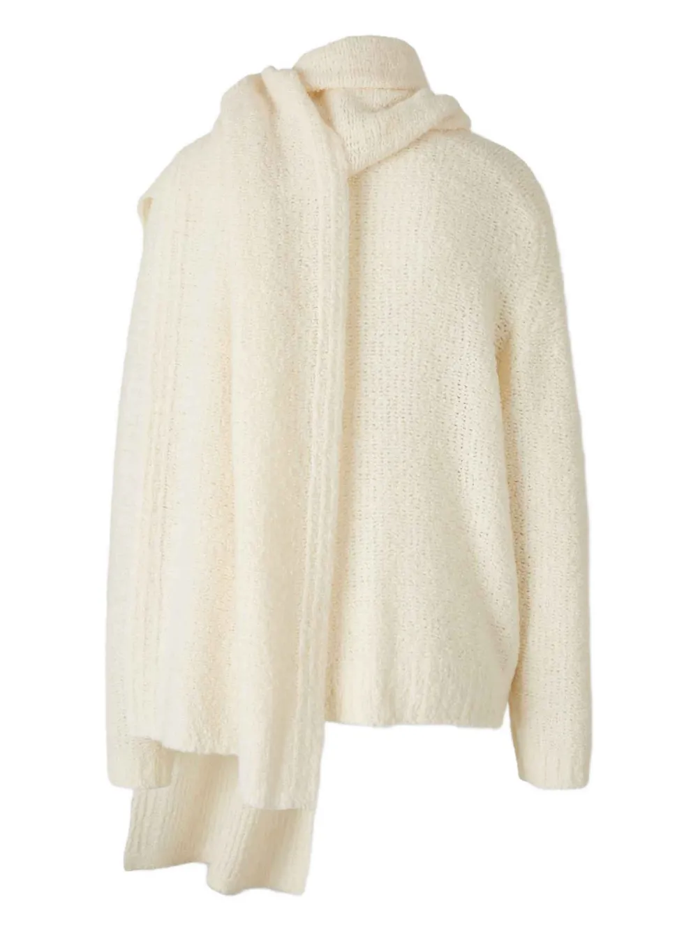 STAUD Trui met sjaaldetail Beige