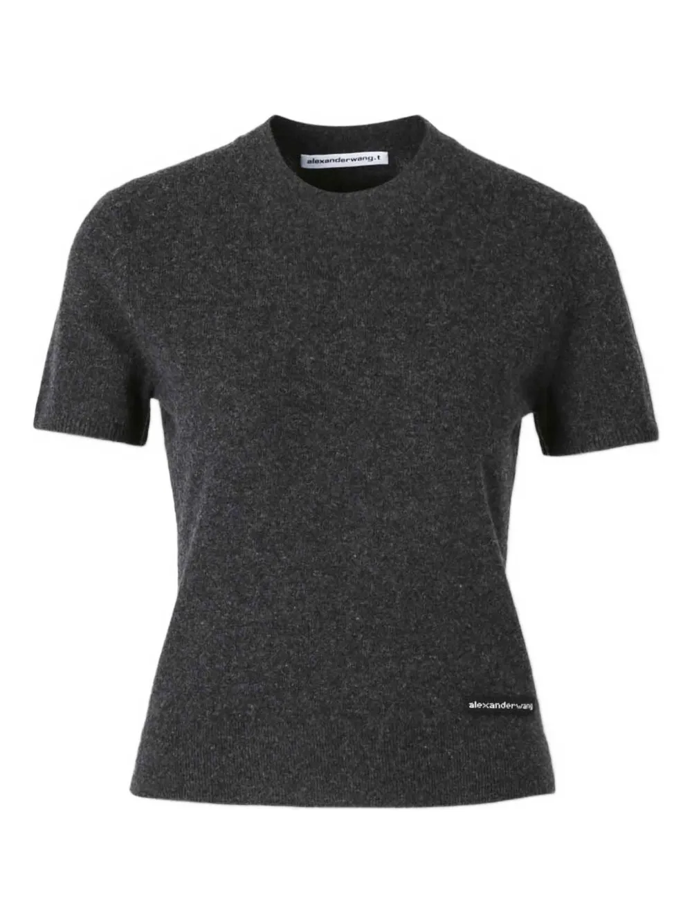 Alexander Wang Round Neck Short-sleeve T-shirt In Black