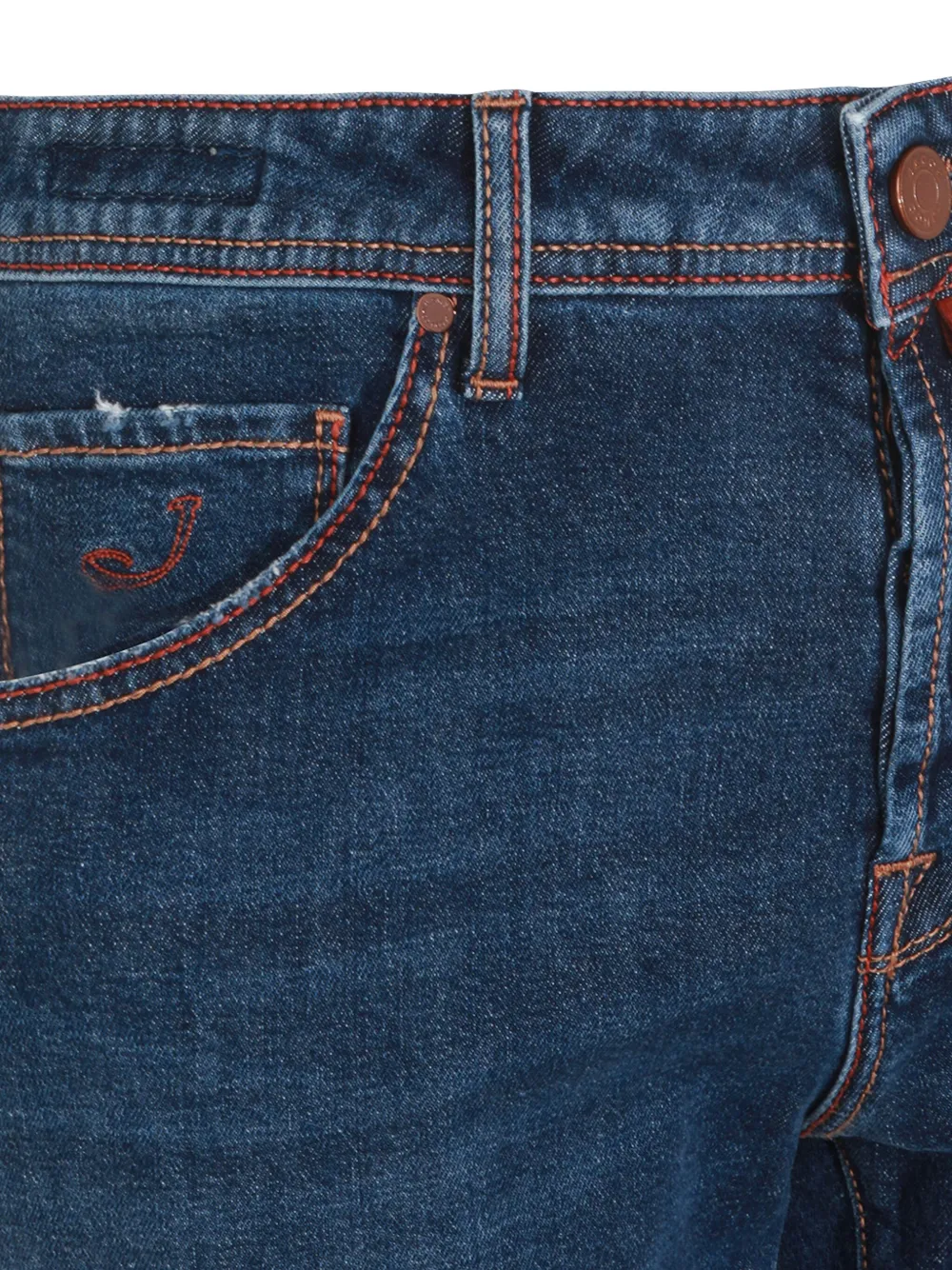 Jacob Cohën Jeans met logopatch Blauw
