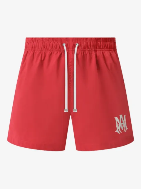 AMIRI shorts de playa con cordones en la pretina