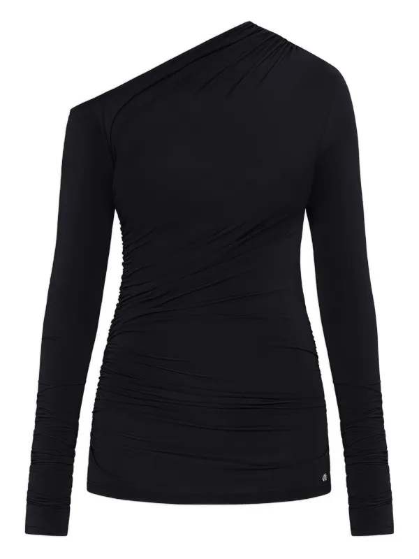 Amiri MA Off-the--shoulder Ruched Top in Black