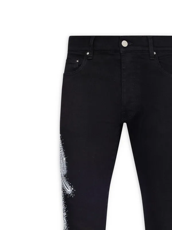 AMIRI ラインストーン ジーンズ | ブラック | FARFETCH JP