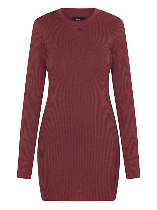 Amiri Long-sleeve Mini Dress in Red