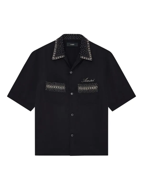 AMIRI ラインストーン シャツ | ブラック | FARFETCH JP