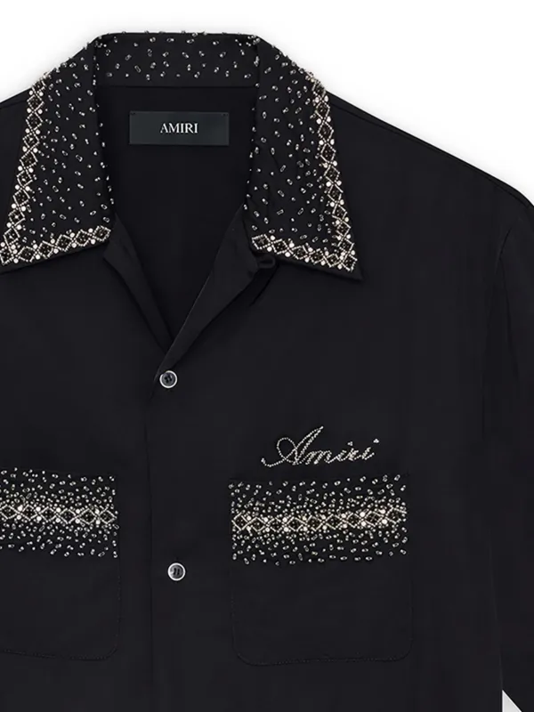 AMIRI ラインストーン シャツ | ブラック | FARFETCH JP