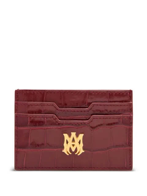 AMIRI tarjetero con placa del logo en relieve