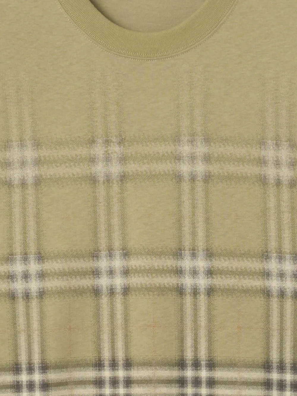 Burberry Check T-shirt met kleurverloop Groen