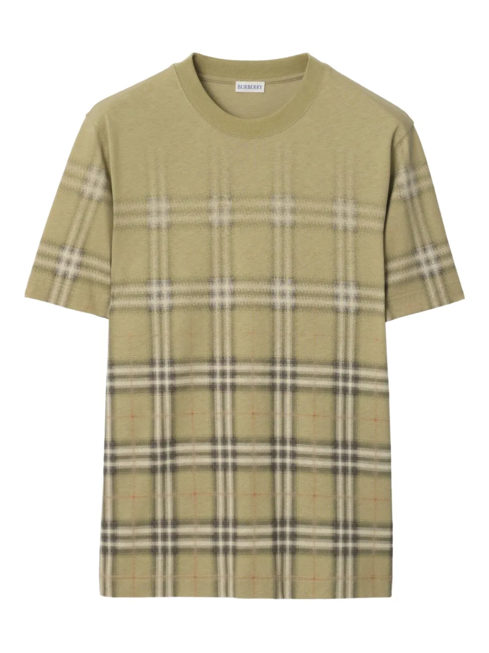 Burberry Check-print T-shirt In Green