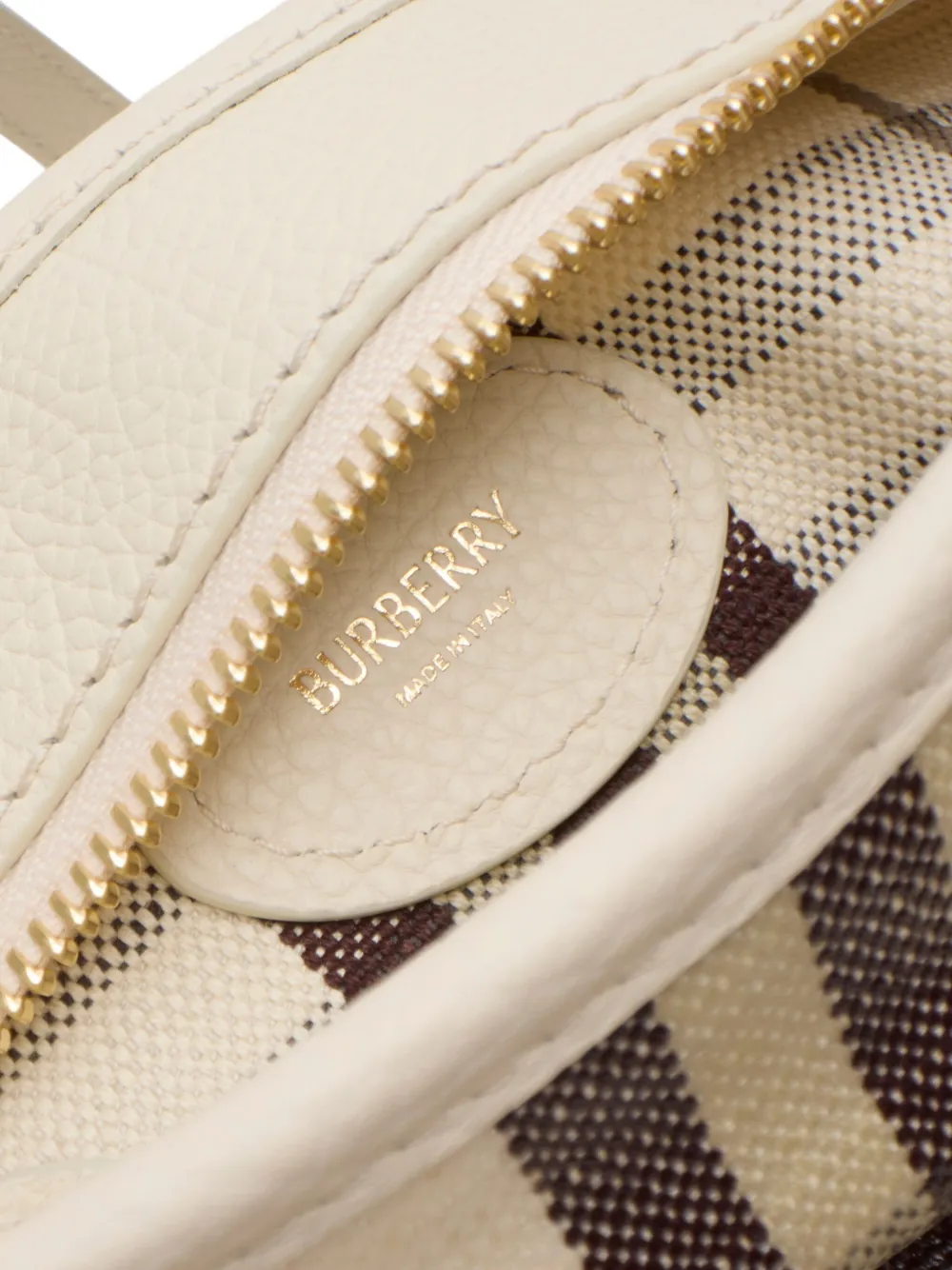 Burberry Small Canvas Highlands Shoulder Bag In Neutral