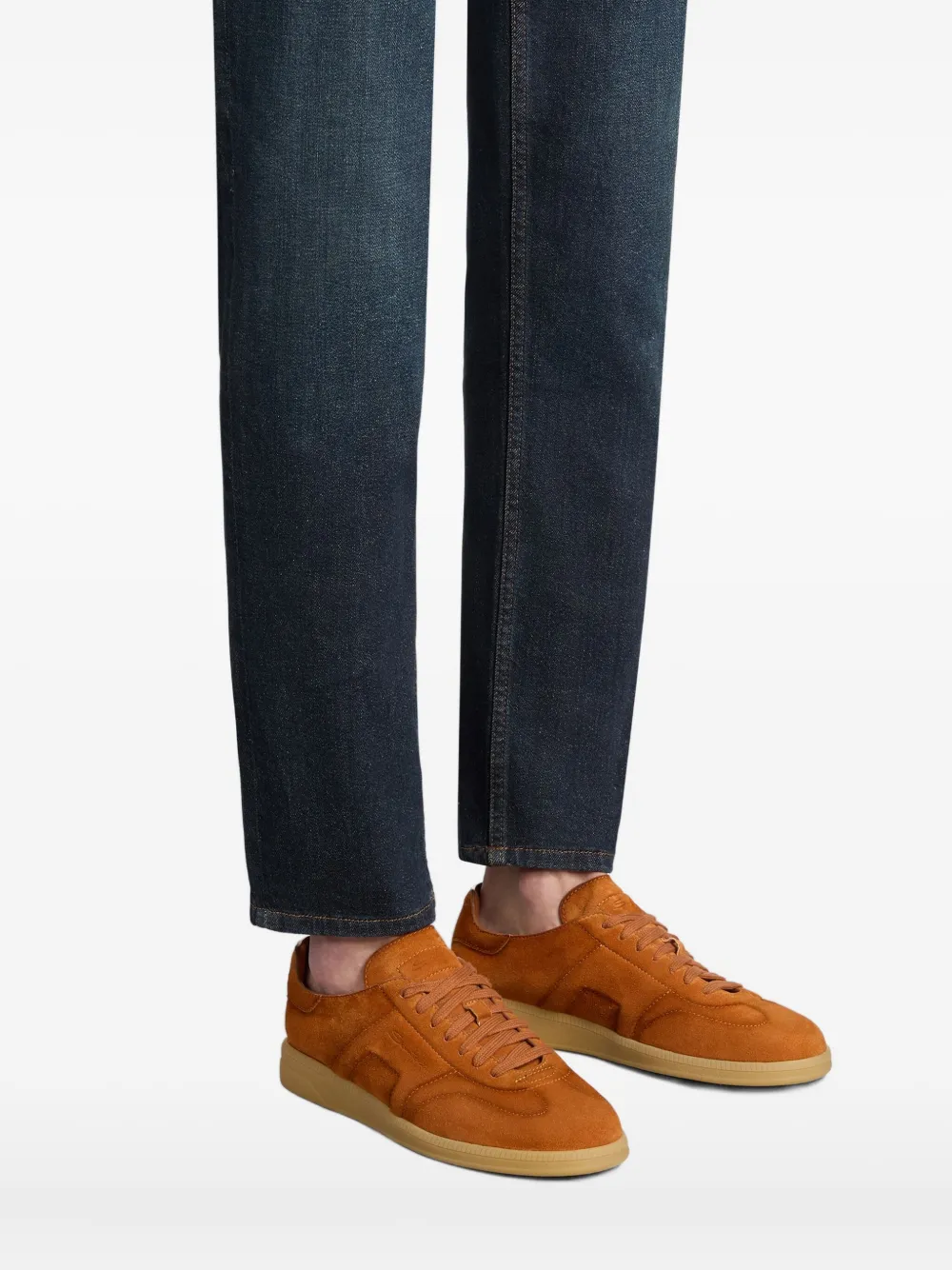 Santoni DBS Oly suede sneakers Bruin