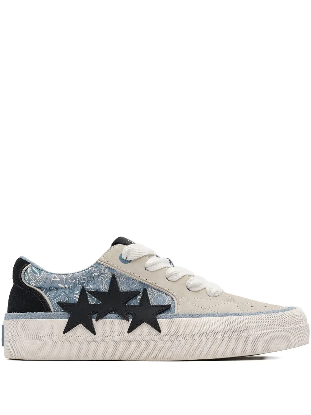 Amiri Bandana Star Skate Trainers In White